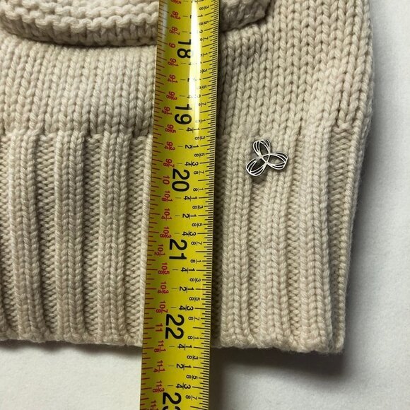 Aritzia TNA 100% Lambs Wool Sea To Sky Zip Up Knitted Cardigan Sweater Medium - Picture 10 of 11